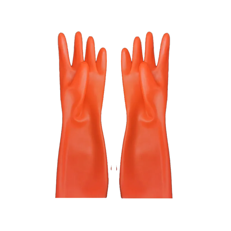 Chlorinate Latex Gloves Short Mittens Seamless Five-Finger Design New Chlorination 3D Version for Enhanced Protection