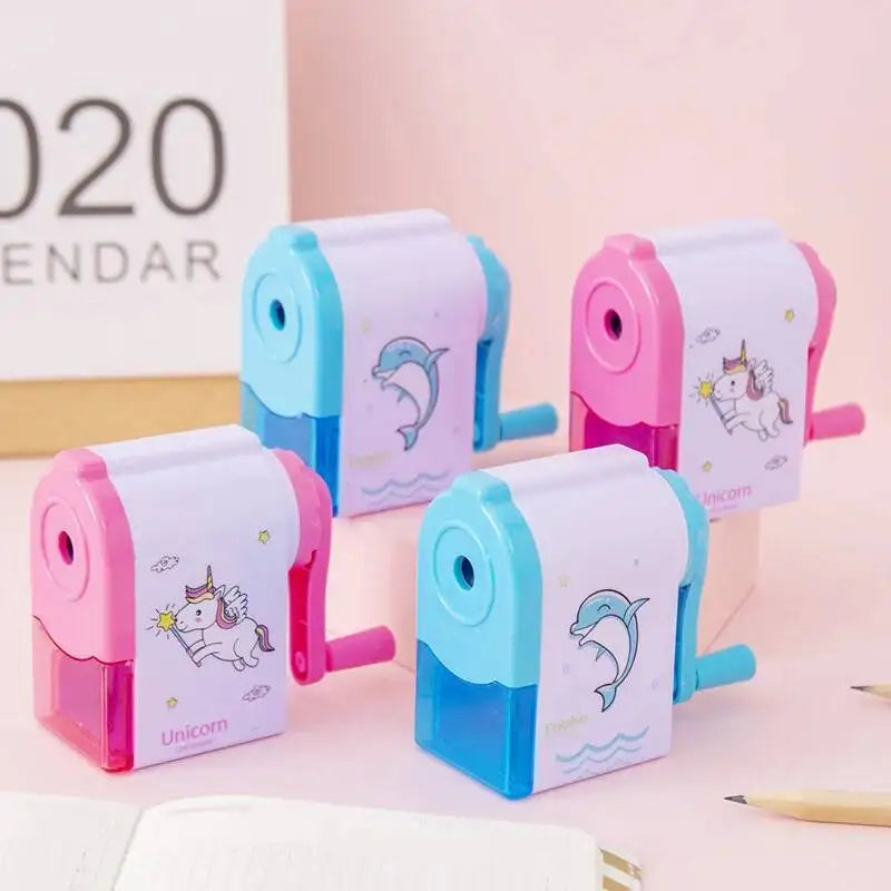 1-2 pcs Cute Unicorn/Dolphin Mechanical Sharpener For Pencil School Office Supplies Creative Stationery Back To School