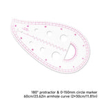 Flexible Clear Metric French Curve Ruler Multipurpose Tailoring Template For Dressmaking Pattern Drafting DIY Sewing Projects