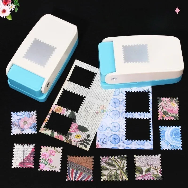 Extra Large 3.8*3.8cm Square Stamps and 3.8*3.2cm Rectangular Stamps DIY Handmade Punch Tool Effortless Stamp Embossing Machine
