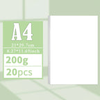 A4 180g/200g/230g Photo Printing Paper Photo Paper For Inkjet PrintersGlossy Single-Sided Coated Paper 20Pcs 8.27*11.69 Inch