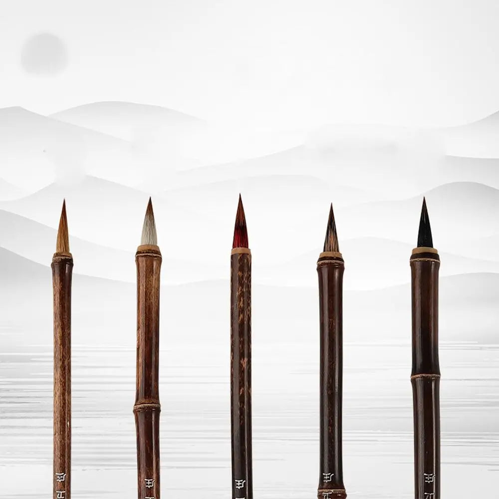 Bamboo Wolf Hair Drawing Crisperding Student Artist Chinese Brushes Script Writing Brush Calligraphy Brushes Painting Practice