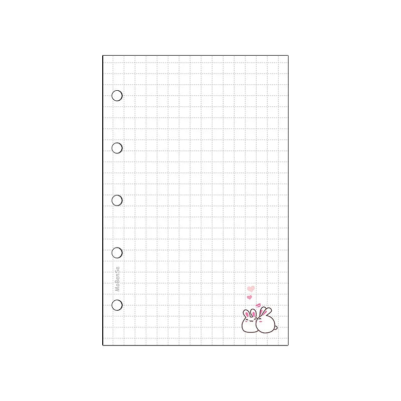 M5 50Sheets Colorful Loose Leaf Notebook Refill Spiral Binder Inner Page Weekly Monthly To Do Line Grid Inside Paper Stationery
