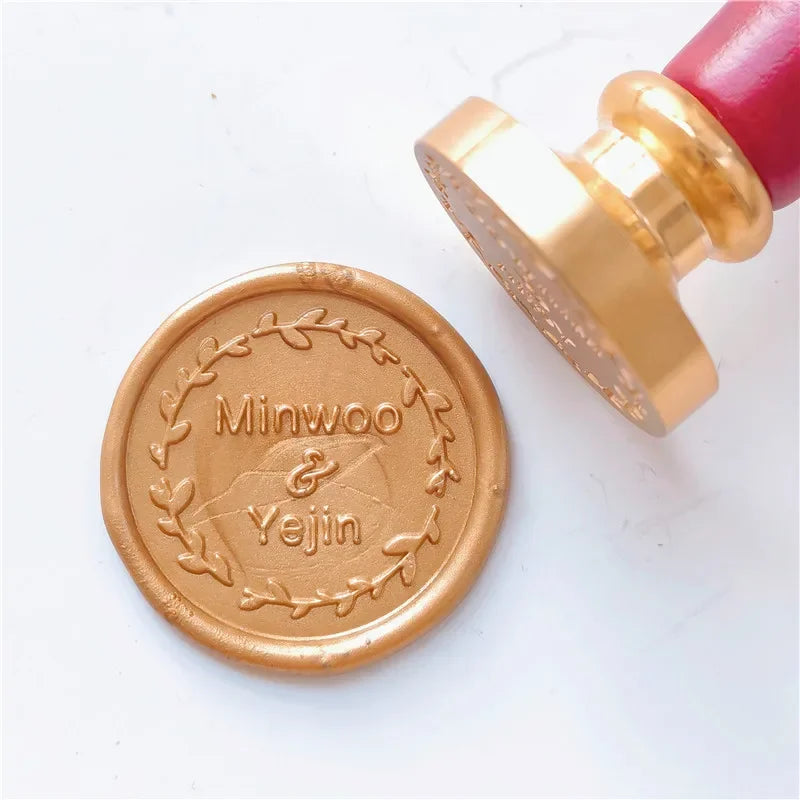 Personalized Wedding Wax Seal Stamp with 2 Initials, Custom Wedding Sealing Wax Stamp Invitation Seal Stamp. Initials Wax Seal
