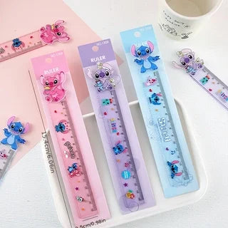 Disney Stitch Multi-functional Drawing Tools, Student Stationery Measuring Supplies, Cartoon Measuring Ruler, Folding Ruler