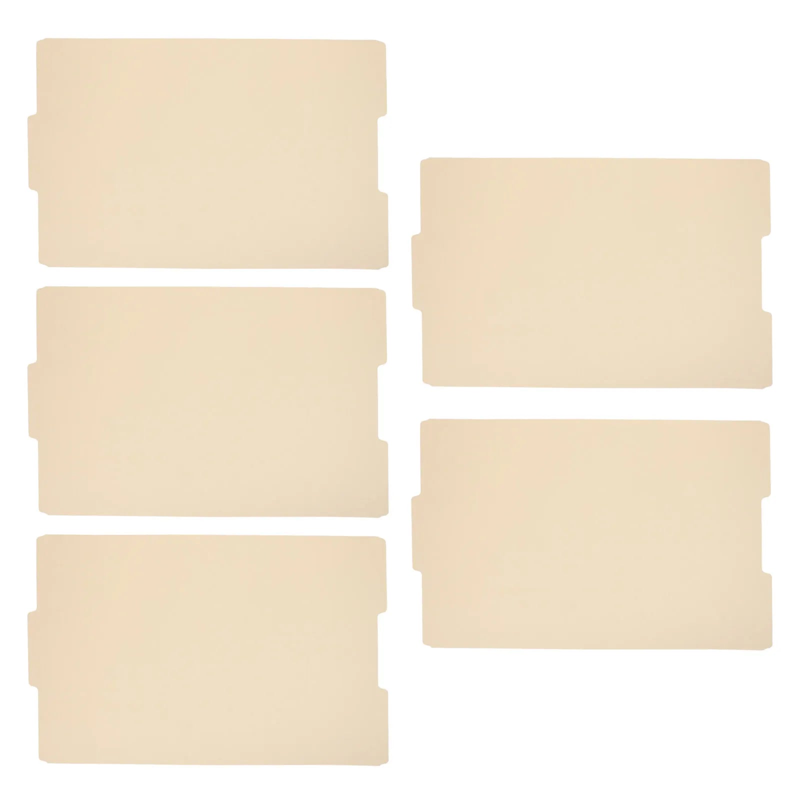 5Pcs Manila File Folders Pressboard Document Organizer Letter Size Beige Office School Classroom Business Filing Supplies