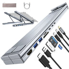8 In 1 USB C Laptop Docking Station Stand With USB C, 2 USB 3.1, SD TF Card Ports,PD 100W, Universal Docking Station For MacBook