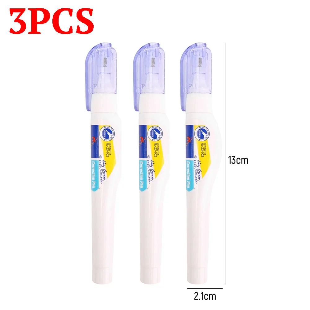 1-5Pc School Metal Headed Error Correction Fluid Pen for Student Stationery High Quality Quick Drying Error Correction Fluid Pen