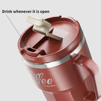 400ml Double Wall Insulated Coffee Mug 304 Stainless Steel Coffee Cup With Lid And Handle Reusable Water Cup