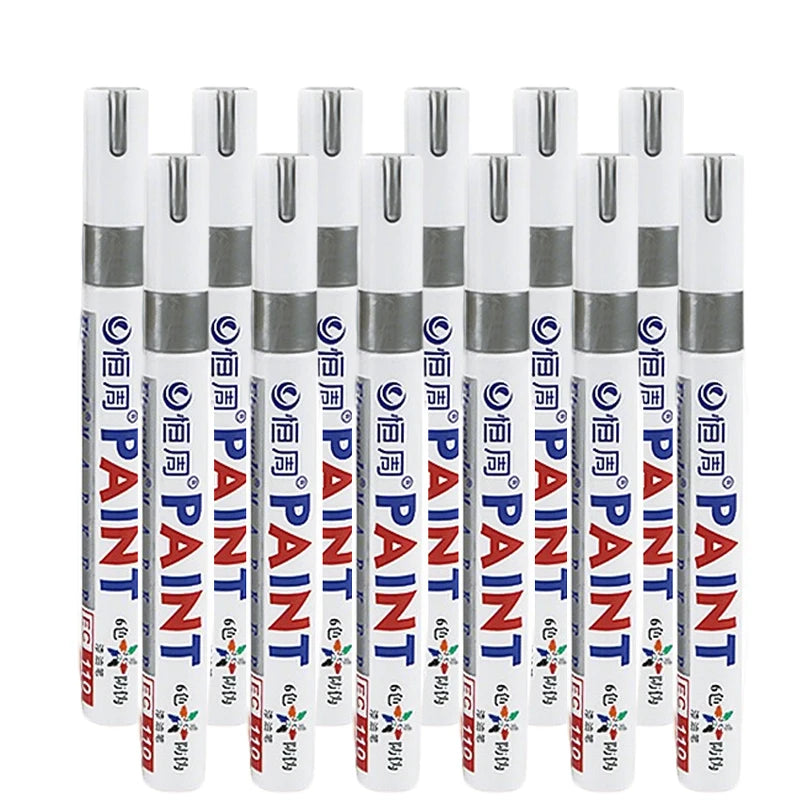 1/3/6/12 Colors Permanent Paint Marker White/Gold/silver Markers for Car Tire Tread Rubber Fabric Paint Metal Paint Marker Pens