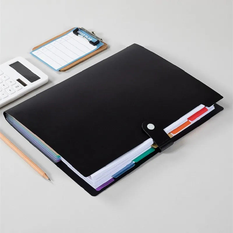 A4 Expanding Files Folder Rainbow Color Design 7 Pocket Accordion Receipt Folder Documents Organizer School Office Supplies