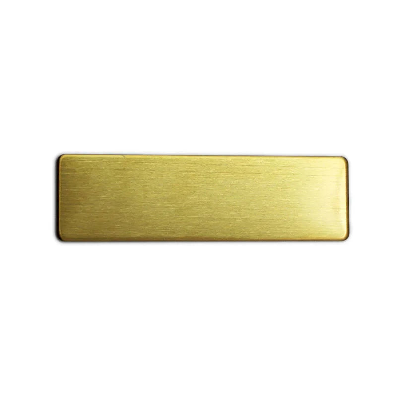 20pcs Laser Engraving Name Badge Holder Round Corner Stainless Steel Badge Blank Material 70x20mm