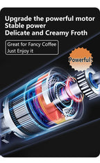 Electric Milk Frother Rechargeable Milk Foam Maker 3 Speeds Coffee Mixer Egg Beater Handheld Foam Maker Tools For Coffee Milk