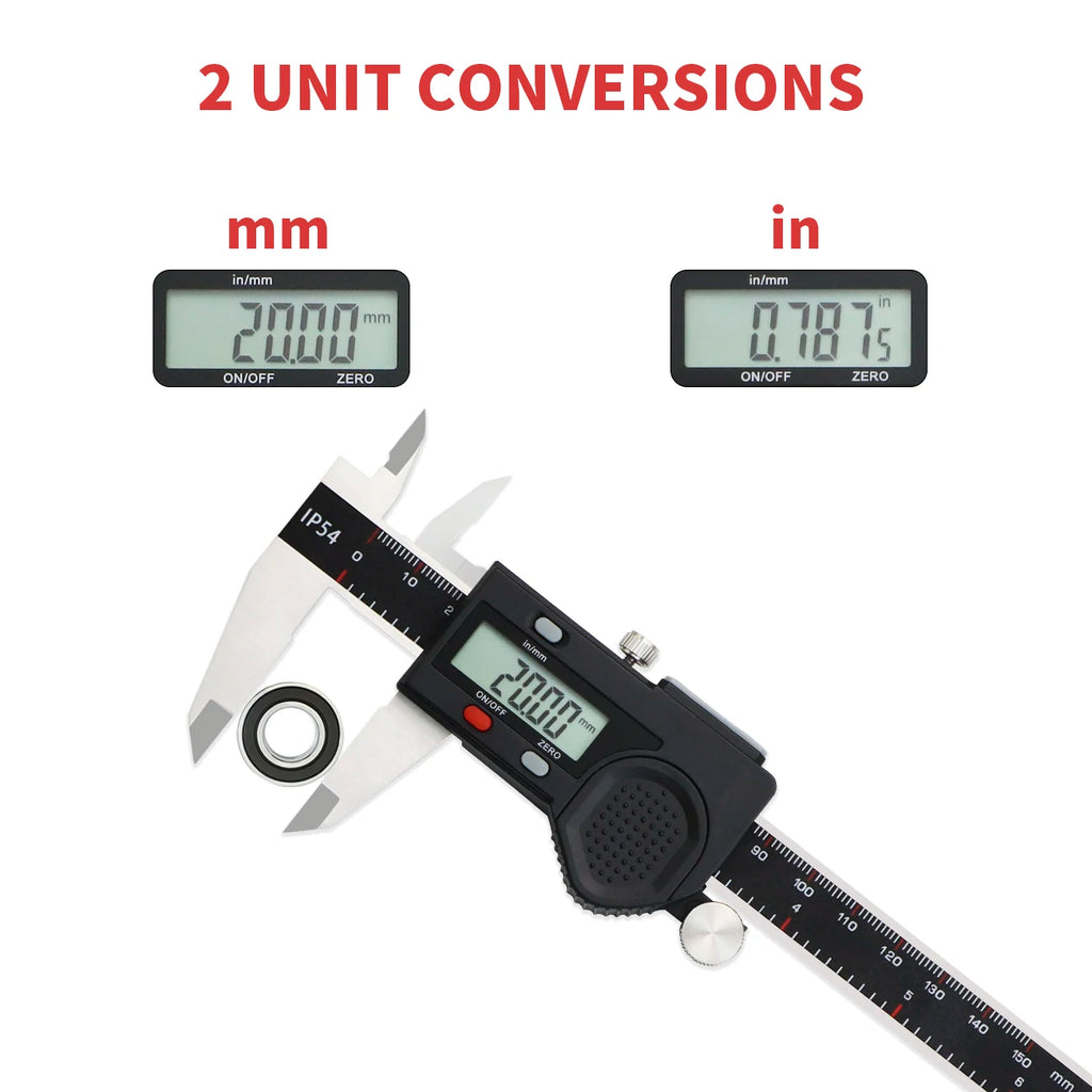 SHANHR Electronic Vernier Caliper 150mm Digital Vernier Calipers Micrometer Steel Vernier Caliper Messschieber Paquimetro 150 mm