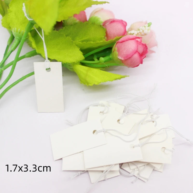 100 pieces of large-sized jewelry price tags, paper price tags, price tags, gold and silver border price tags