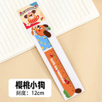 Cartoon Strip Puppy Magnetic Bookmark Ruler Student Cute High-value Bendable Ruler Special-shaped Magnetic Ruler