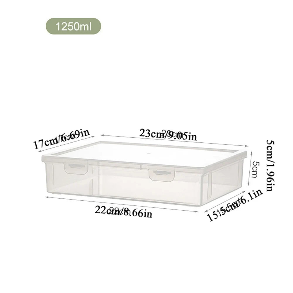 Plastic Document Organizer Organized Clear Square Shape Storage Box Organizing Box With Buckles Certificate File Storage Case