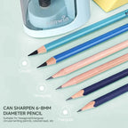 Tenwin Electric/Manual 2 in 1 Pencil Portable Sharpener Safe Student Helical Steel Blade Kids Adults Auto Pencil Sharpener 8005