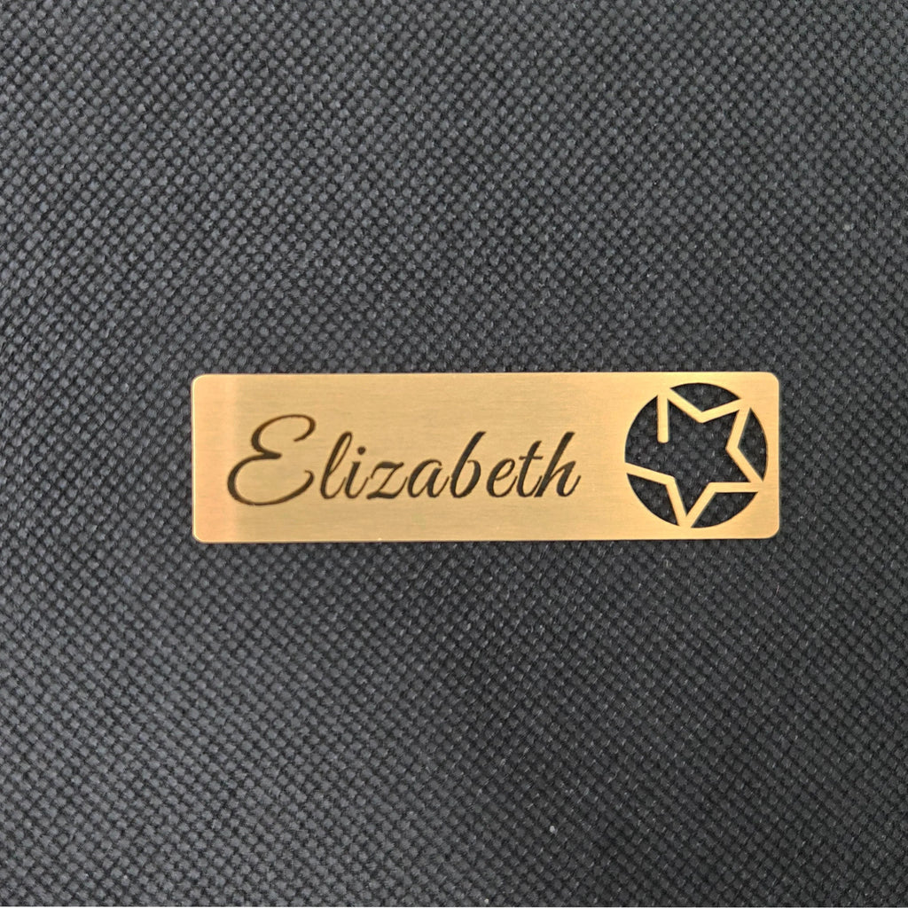 Customized Brooch Pin Personalize Engrave Your Text Logo Business ID Plate Copper Letterbox Mailbox Tag Name Badges