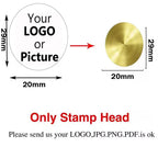 Custom Brass Wax Seal Stamp Personalized LOGO 25/30/40/50mm Round/Square Wax Sealing Head For Wedding Invitation Card Decor Seal