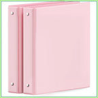 3 Ring Binder 1 Inch 2 Pack, Clear View Binder Three Ring PVC-Free (Fit 8.5x11 Inches) for School or Office Supplies