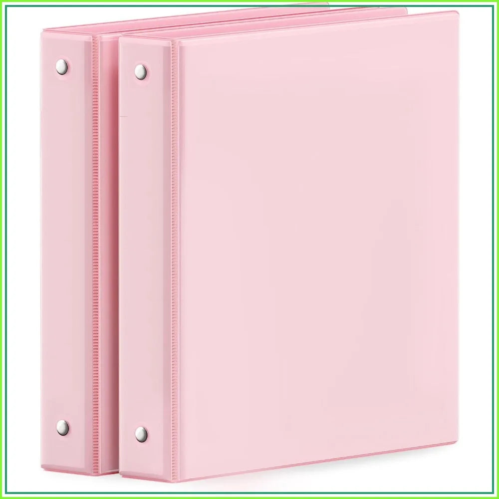 3 Ring Binder 1 Inch 2 Pack, Clear View Binder Three Ring PVC-Free (Fit 8.5x11 Inches) for School or Office Supplies