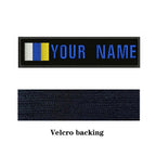 Canary Islands Flag 10X2.5cm Embroidery Custom Name Text Patch Stripes Badge Iron On Or  Patches
