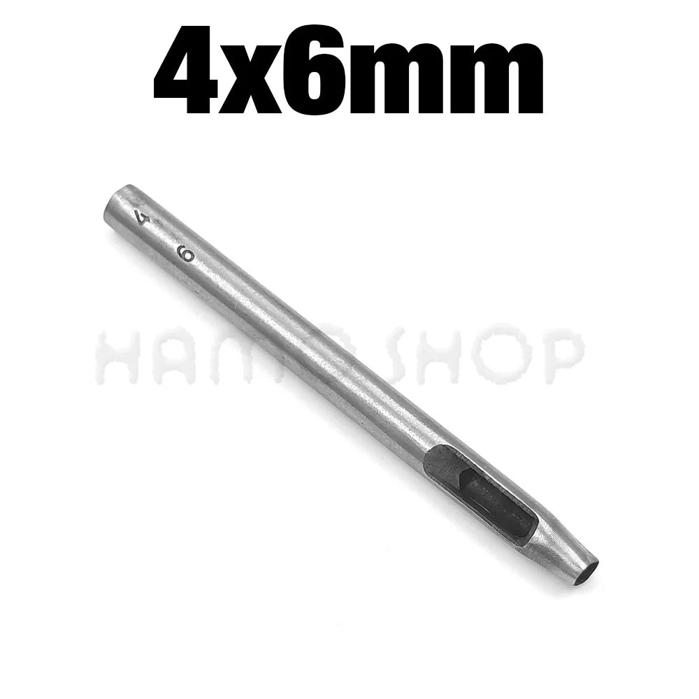 1pc 4mm/5mm Width Leather Oval Shape Hole Punch Steel Craft Hollow Hole Punch Leather Tools Leather Belt Hole Punch DIY Tools