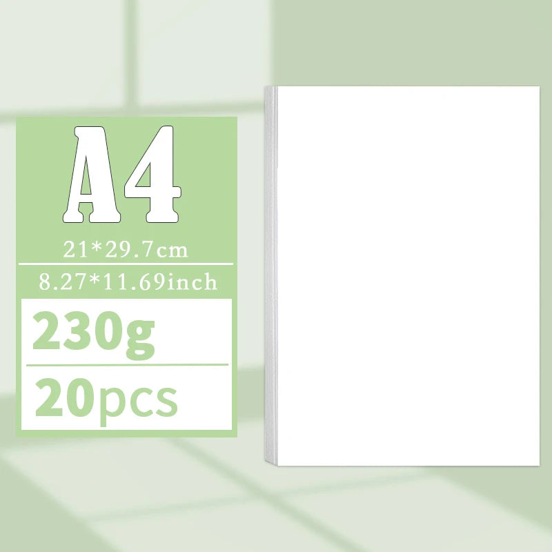 A4 180g/200g/230g Photo Printing Paper Photo Paper For Inkjet PrintersGlossy Single-Sided Coated Paper 20Pcs 8.27*11.69 Inch