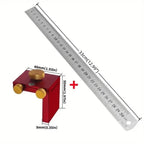 Professional T-Type Woodworking Scriber Precision Marking Gauge Scribing Positioning Block Adjustable Alloy Scribing Ruler DIY