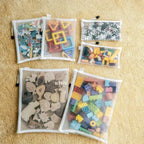 1/3/6PCS Storage Bag Mesh ZipperToy Building Block Puzzle Sub-package Children Particle Zipper Transparent Finishing Storage