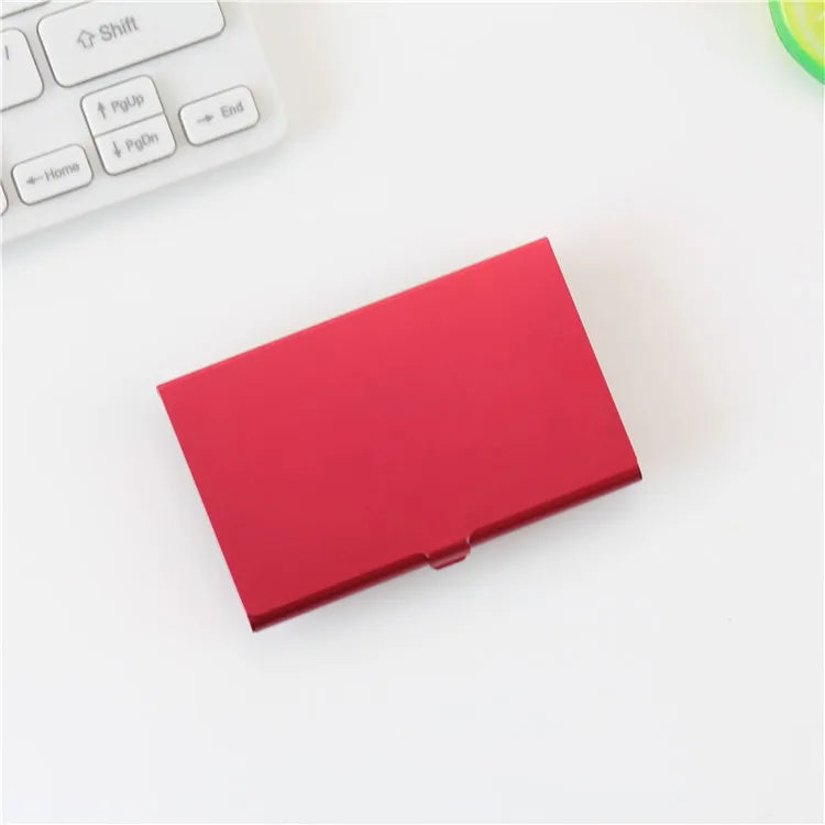 Business Aluminum Alloy Business Card Box, Portable and Portable, Credit Card Box, Colorful Metal Small Business Card Holder