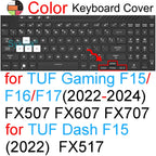 Keyboard Cover for ASUS TUF Gaming A15 A16 A17 A18 F15 F16 F17 FX507 FX607 FA608 FA808 FX608 Silicone Protector Skin Case 15 16
