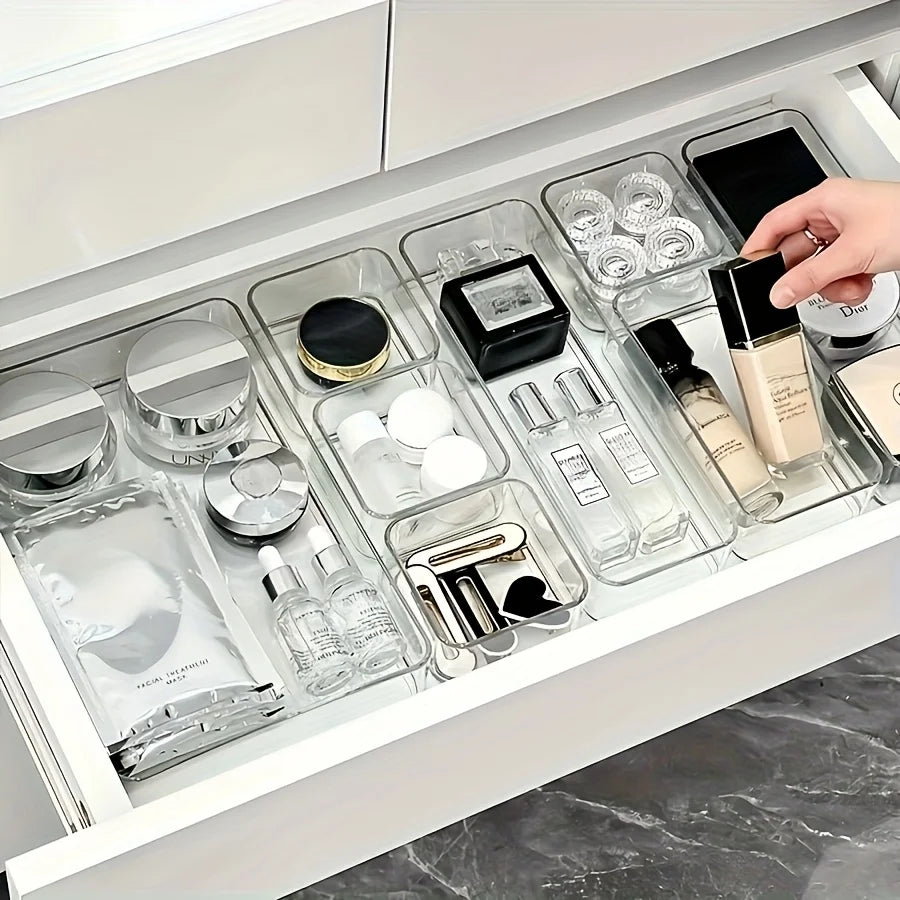 Cosmetic and Stationery Storage Box, Suitable for Makeup,Office Supplies, Home Storage, Desk & Drawer Organizer for Home Storage