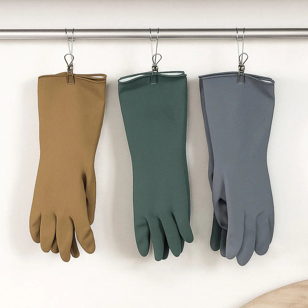 1 Pair Thick Latex Kitchen Rubber Gloves for Dishwashing Cleaning and Household Chores Durable and Comfortable,Waterproof