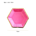 10cm Mini Plate Party Paper Plates Disposable Tableware Birthday Party wedding Decor kids Party Supplies Pink Small Plates 8pcs