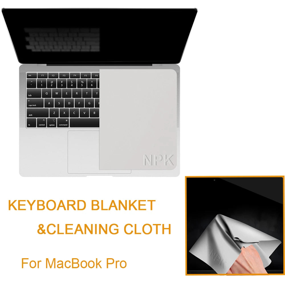 1Pc Microfiber Dustproof Protective Film Notebook Palm Keyboard Cover Screen Cleaning Cloth for Apple MacBook Pro 13/15/16 Inch
