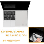 1Pc Microfiber Dustproof Protective Film Notebook Palm Keyboard Cover Screen Cleaning Cloth for Apple MacBook Pro 13/15/16 Inch