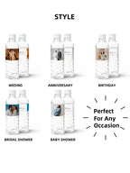 1~20PCs Custom Photo Water Bottle Label-3 Styles,21*5CM Personalized Celebration Tags,DIY Bottle Water Waist Seal Name Stickers
