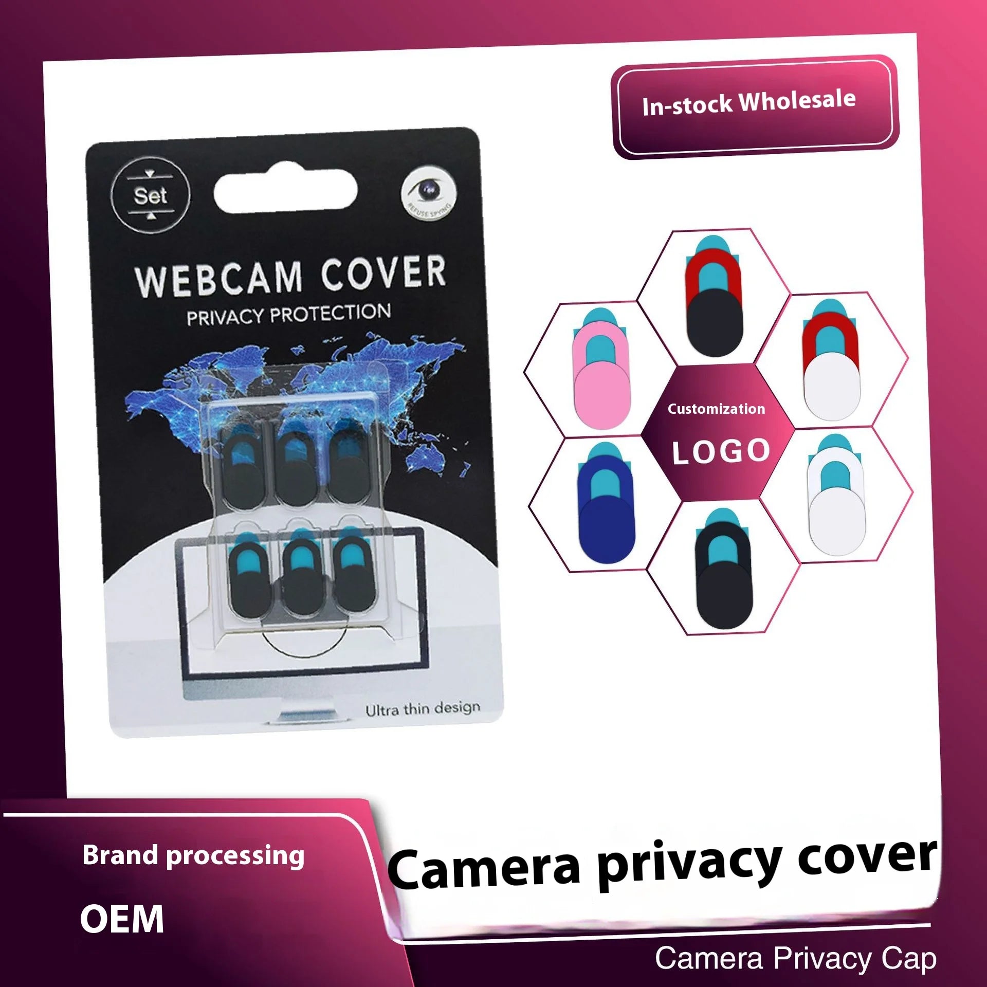 Mobile Phone Lens Privacy Cover for Webcam Cover Shutter Slider Plastic Camera Cover for iPad Tablet ，PC Camera Privacy Sticker