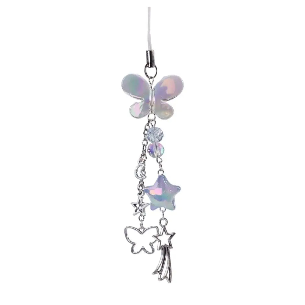 Y2K Charms Phone Pendant Butterfly Sweet Girl Phone Lanyard Phonestraps Backpack Ornament Phone Chain Camera