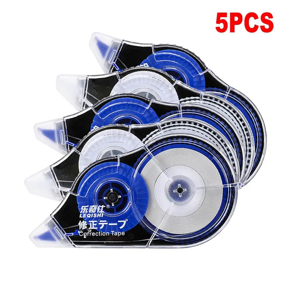5Pcs Correction Tape Roller 30mx5mm White Sticker Tape Student Simple Error Eraser Tape School Office Supplies Stationery