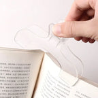 Transparent Plastic Book Clip Simple Reading Aid Fixed Book Holder Bookmarks Creative Design Practical Note Holder for Bookstore