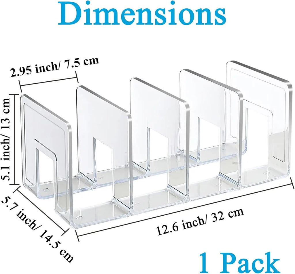 1/2pcs Acrylic File Holder, Clear File Sorter Desk File Organizer, Sturdy Desktop File Folder Organizer Rack for Office Supplies