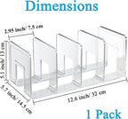 1/2pcs Acrylic File Holder, Clear File Sorter Desk File Organizer, Sturdy Desktop File Folder Organizer Rack for Office Supplies