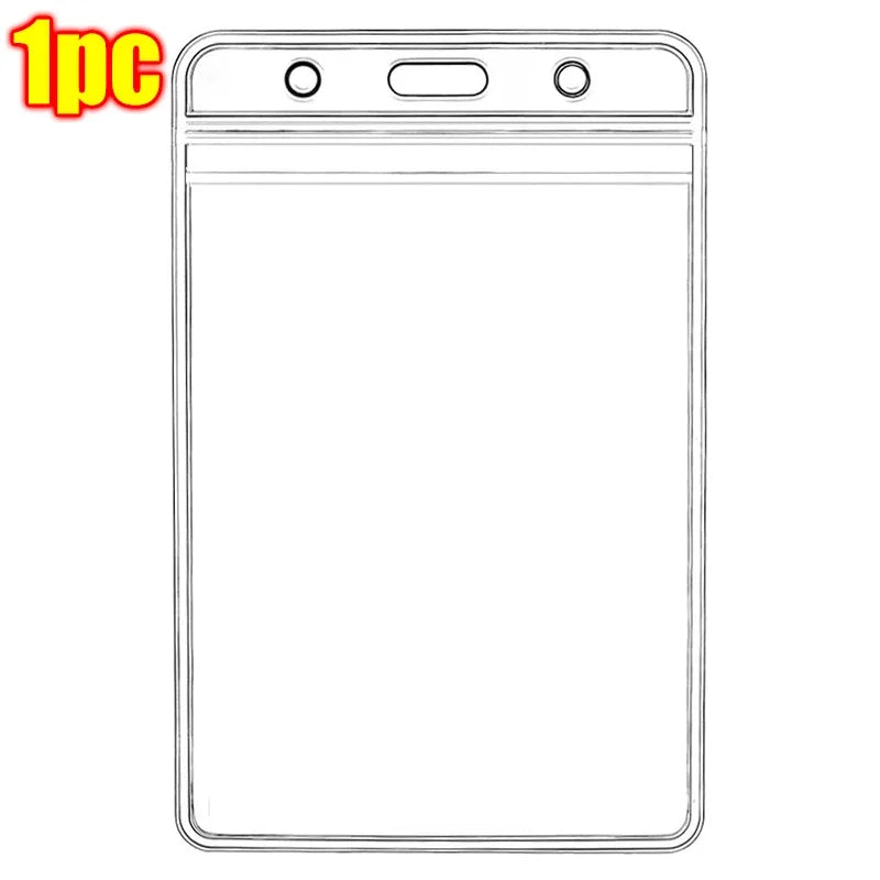 1/20Pcs Waterproof Transparent Card Holder Plastic Protector Case Business Bus Bank Credit Card Protector ID Card Badge Holder