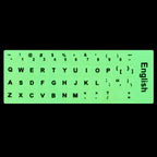Spanish English Russian Arabic French Luminous Keyboard Stickers For Laptop PC Desktop Key Board Night Light Dustproof Sticker