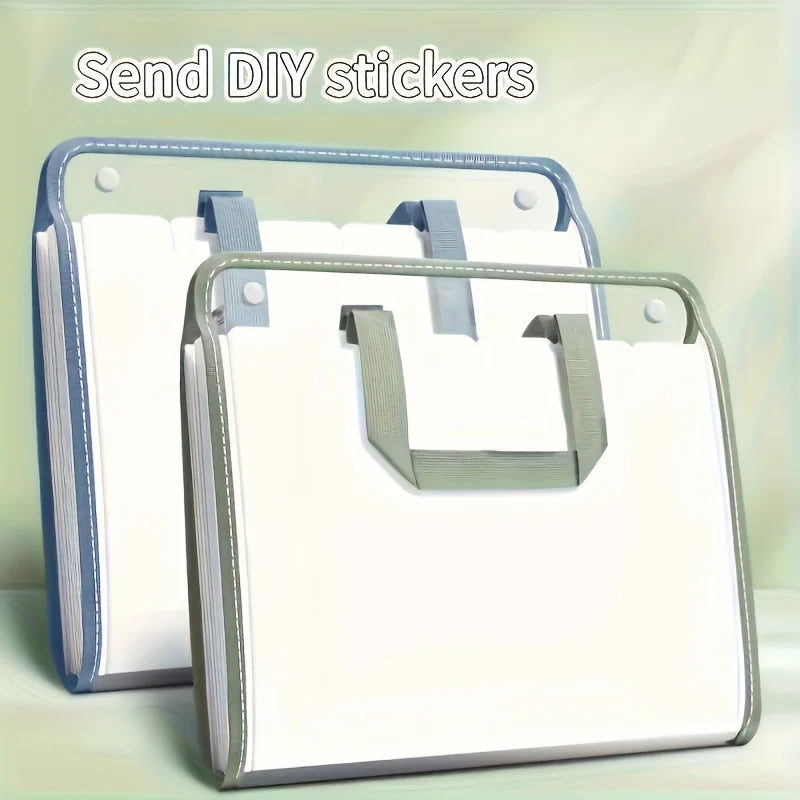 1PC Student file bag accordion bag folder large capacity test paper storage bag