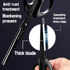 Black Blade Scissors, Sharp Multi-Color Household & Office Small Scissors, Paper Cutting Stationery for Handmade Crafts DIY