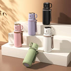 316 Stainless Steel Insulated Water Bottle with Cup Portable Vacuum Flask for Outdoor Activities Handheld Tumbler Keep 24Hr Cold